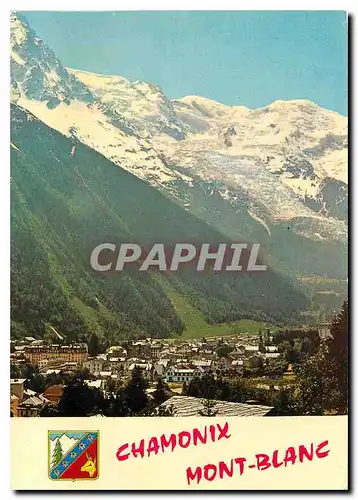 Cartes postales moderne Chamonix Mont Blanc Vue generale L'Aiguille du Midi