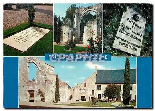 Cartes postales moderne Prieure de Saint Cosme Tours Indre et Loire