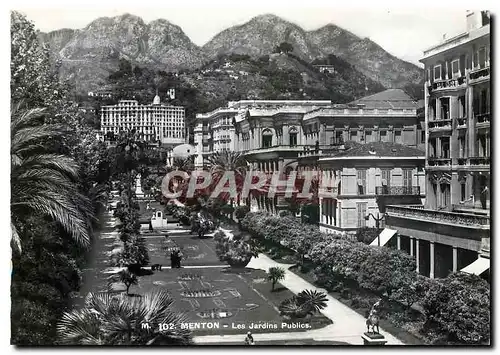 Moderne Karte Menton Les Jardins Publics