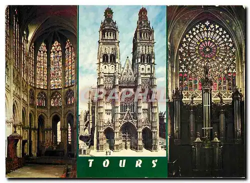 Cartes postales moderne Tours Indre et Loire Cathedrale St Gatien