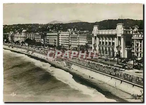 Moderne Karte Nice Palais de la Mediterranee et la Promenade des Anglais