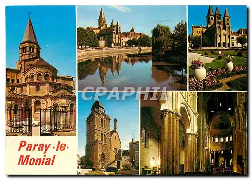 Moderne Karte Paray le Monial Chevet de la Basilique Notre Dame