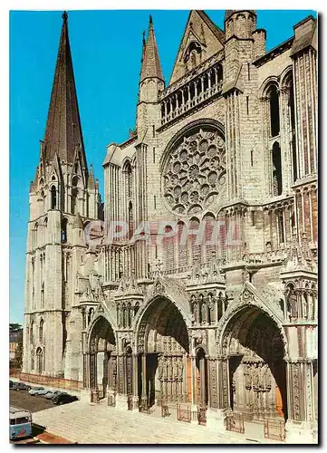 Moderne Karte Cathedrale de Chartres Portail Sud