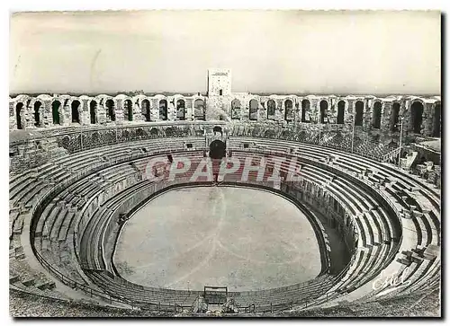 Moderne Karte Arles Les Arenes Vue interieure