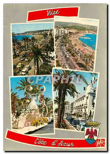 Moderne Karte La Cote d'Azur Nice La promenade des Anglais