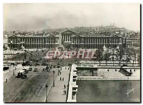 Moderne Karte Paris en Flanant Vue generale de la place de la Concorde et le Butte Montmartre