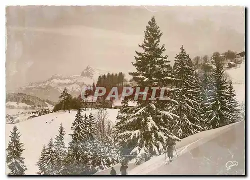 Cartes postales moderne Megeve Haute Savoie Vue vers l'Aiguille de Varan