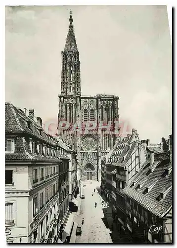 Cartes postales moderne Strasbourg La Cathedrale et la rue Merciere