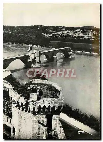 Moderne Karte Avignon Le Pont St Benezet