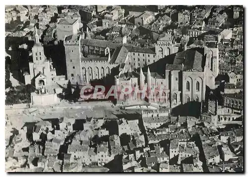 Moderne Karte Avignon Palais des Papes et Notre Dame des Doms