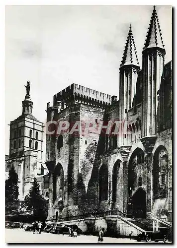 Moderne Karte Avignon Palais des Papes et Notre Dame des Doms