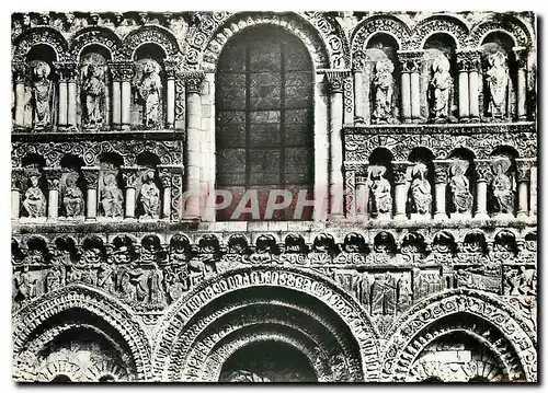 Moderne Karte Poitiers Vienne Eglise Notre Dame la Grande