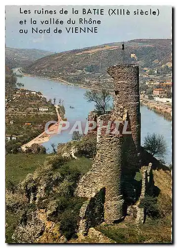 Cartes postales moderne Les Ruines de la Batie et la vallee du Rhone au Nord de Vienne