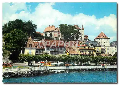 Moderne Karte Nyon Les quais et le Chateau