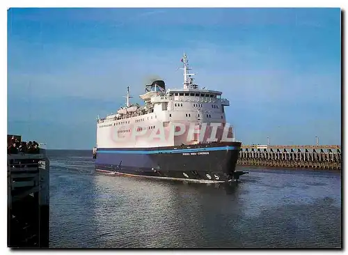 Moderne Karte Zeevaartlijn Ligne Maritime Oostende Dover Bateau