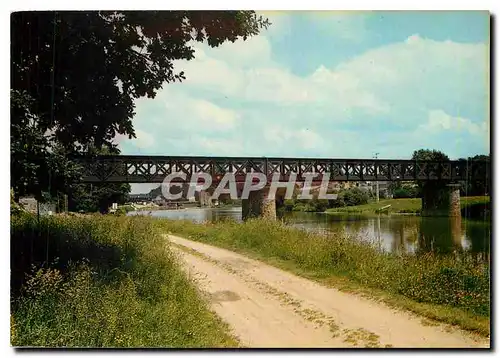 Moderne Karte Messac Guipry Ille et Vilaine Le Pont SNCF sur la Vilaine