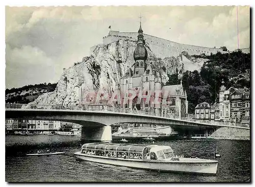 Moderne Karte Dinant Citadelle Collegiale et bateau Vedette Flandre II