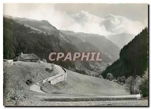 Moderne Karte Col des Aravis Descente vers la Glettaz