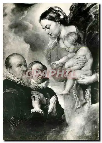 Moderne Karte PP Rubens Antoine Goubeau et sa femme Anne aux pieds de la Vierge Provient de ND d'Anvers
