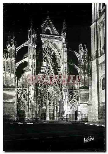 Cartes postales moderne La Vallee du Loir Vendome Loir et Cher La facade illuminee de l'eglise de la Trinite