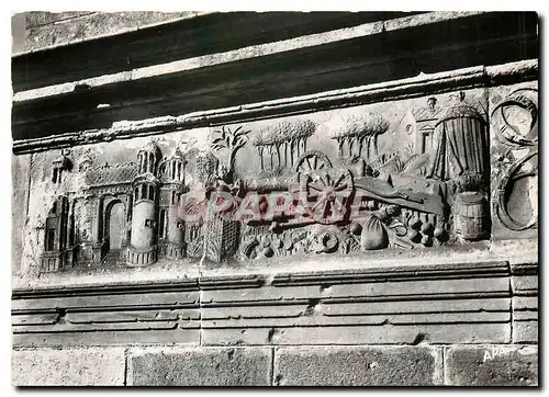 Moderne Karte Assier Lot Detail sculptes ceinture de l'Eglise