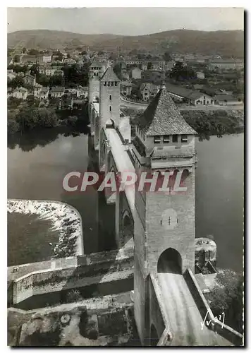 Moderne Karte Cahors Lot Le pont Valentre et le Lot
