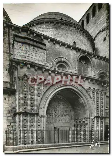 Moderne Karte Cahors Lot La cathedrale Portail nord