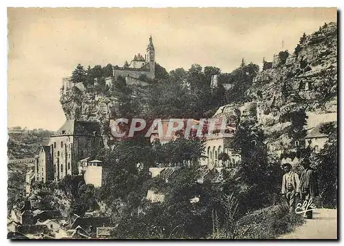 Cartes postales moderne Rocamadour Vue generale sur les Nouvelles Rampes prise de la Route d'Arrivee