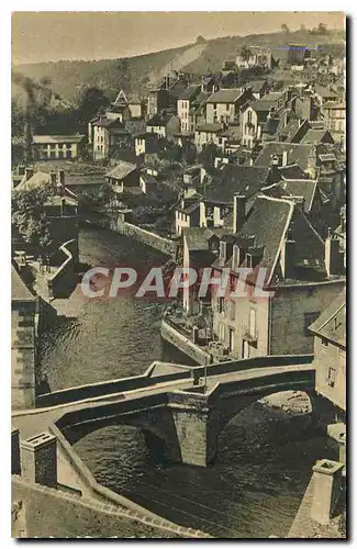 Moderne Karte Aubusson Creuse Le vieux Pont de la Terrade