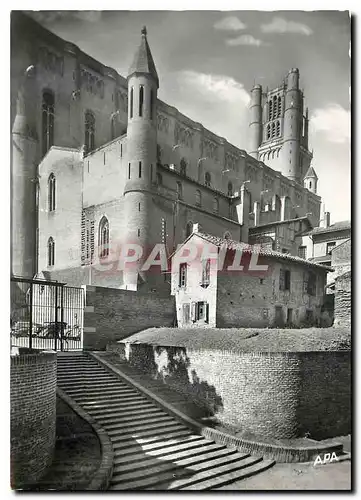 Moderne Karte Albi Tarn La Basilique Ste Cecile vue du Musee Toulouse Lautrec