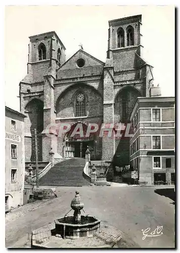 Moderne Karte La Chaise Dieu Abbaye Saint Robert Facade Ouest