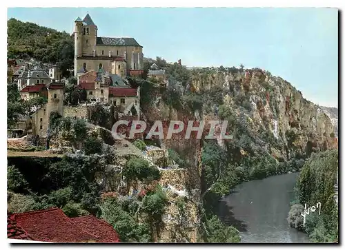 Cartes postales moderne Saint Cirq Lapopie Lot Quartier des gardes et le Lot