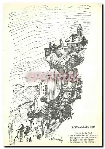 Cartes postales moderne Rocamadour Visage de la Cite