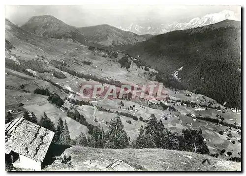 Cartes postales moderne La Giettaz Savoie Vue sur la Giettaz et le Massif du Mont Blanc