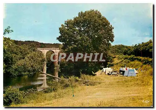 Cartes postales moderne Clecy Calvados Les bords de l'Orne et le Viaduc Camping