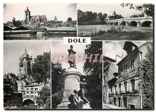 Cartes postales moderne Dole Basilique Le Doubs Canal des Tanneurs Statue de Pasteur