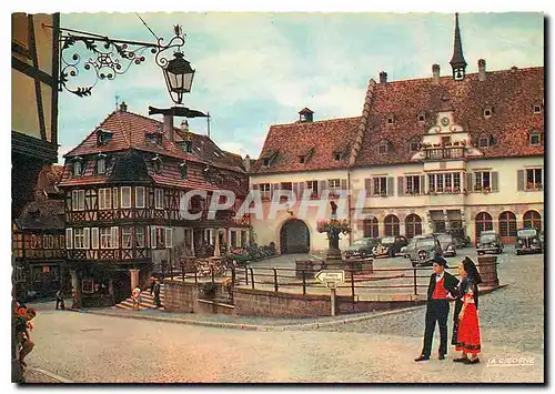 Cartes postales moderne L'Alsace Pittoresque Place de l'Hotel de Ville a Barr