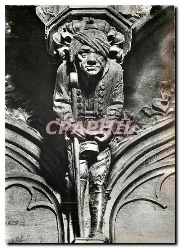 Cartes postales moderne Thann Ht Rhin Cathedrale Saint Thiebauf Detail des Stalles Le Mendiant