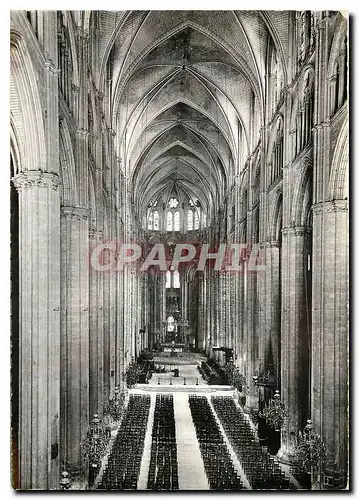 Moderne Karte Cathedrale St Etienne de Bourges La Nef vue vers le Choeur