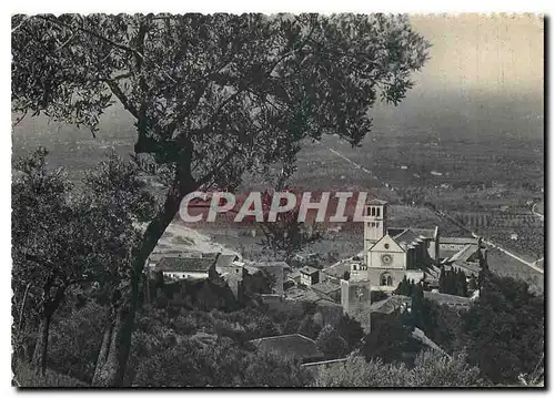 Moderne Karte Assisi Basilica di S Francesco e campagna Umbra