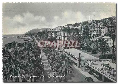 Moderne Karte Riviera dei Fiori Sanremo Passeggiata Imperatrice