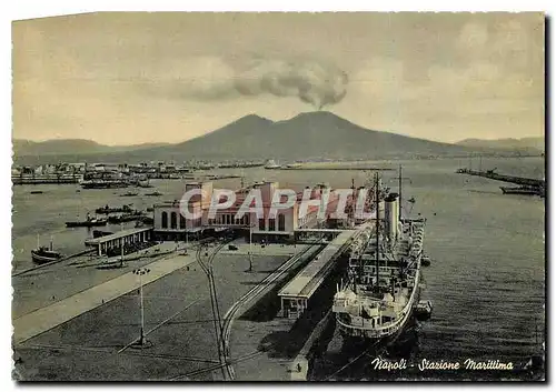 Moderne Karte Napoli Station the Port Gare Maritime Hafenanlage Bateau