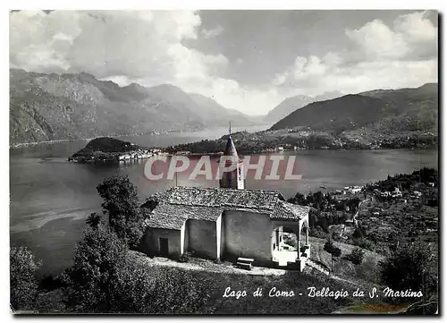 Cartes postales moderne Lago di Como Bellagio da S Martino