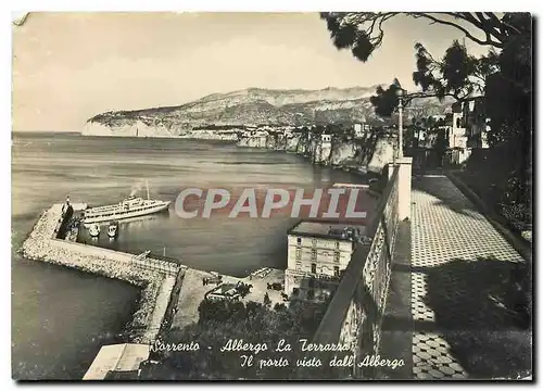 Moderne Karte Sorrento Albergo La Terrazzo Il porto visto dall Albergo