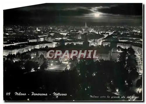 Cartes postales moderne Milano Panorama Notturno