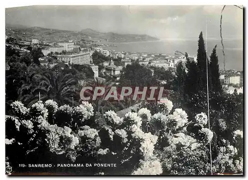 Moderne Karte Sanremo Panorama da Ponente