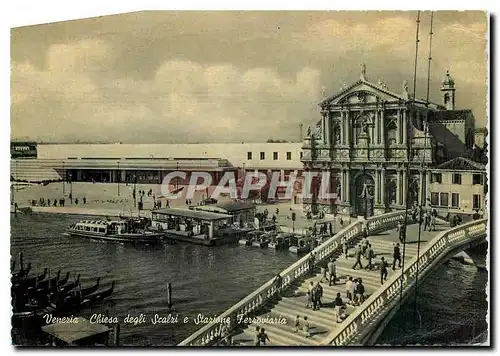 Cartes postales moderne Venezia Chiesa degli Scalzi e Stariose Ferroviaria