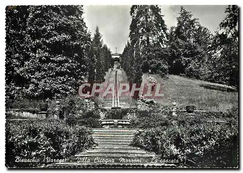 Moderne Karte Bisuschio Varese Villa Cicogna Mozzoni La Cascata