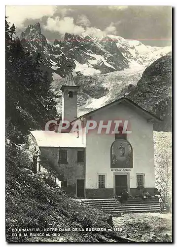 Moderne Karte Courmayeur Notre Dame de la Guerison