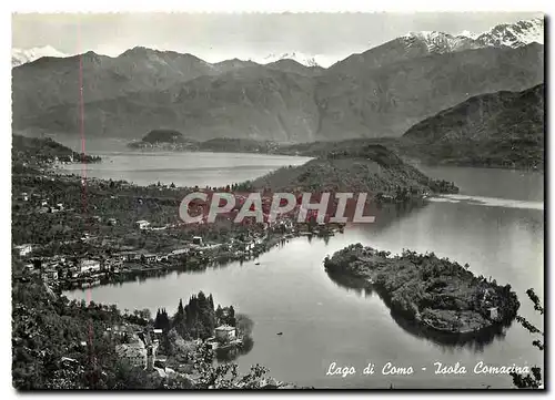 Moderne Karte Lago di Como Isolo Comacina